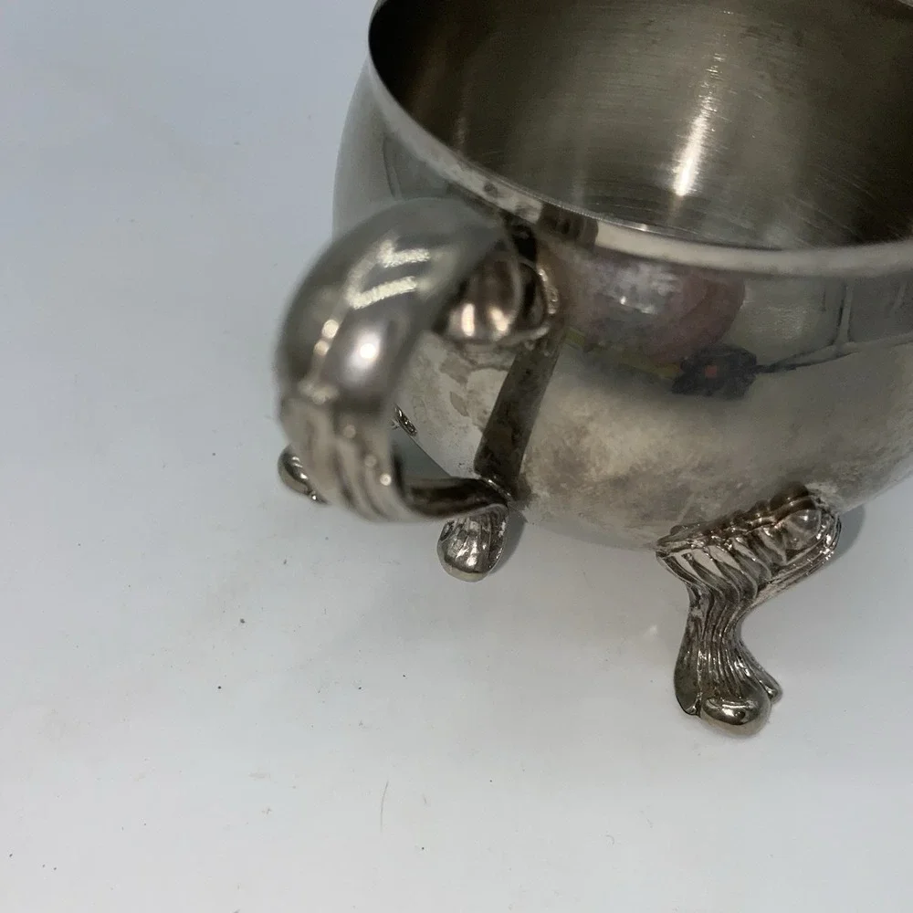 Sheridan Taunton Sugar & Creamer Set Vintage Silver Plated Footed Bowl & Pitcher